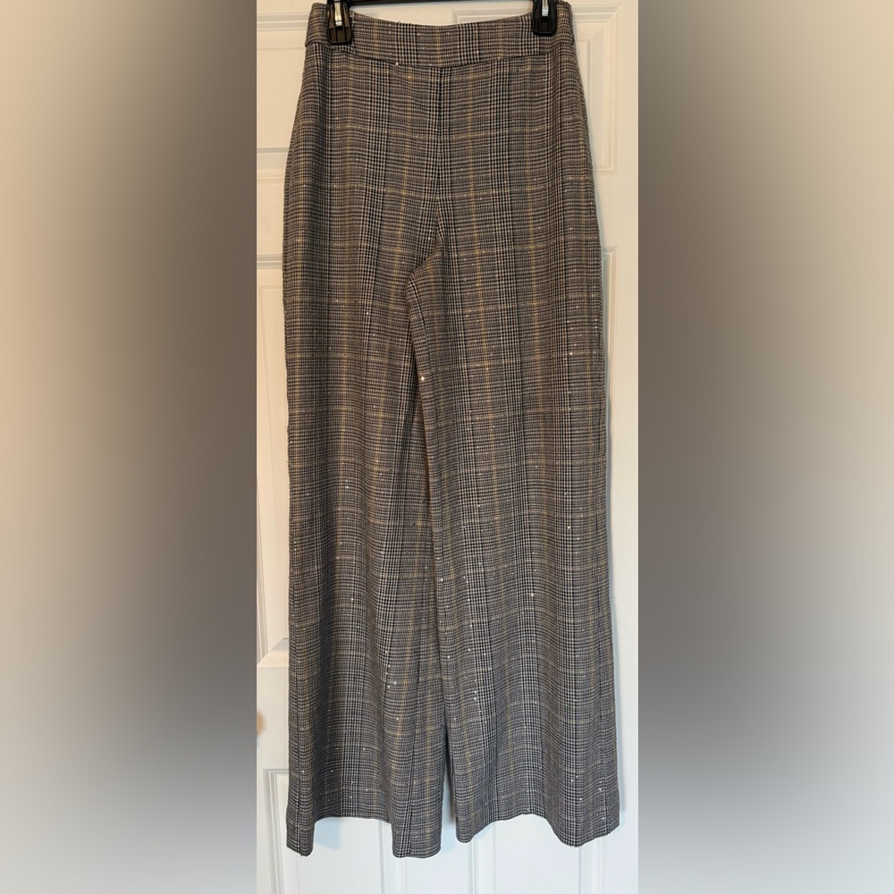 Plaid Wide-Leg Pants